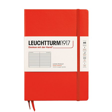 Leuchtturm1917 Notebook A5 Hardcover Ruled - Lobster