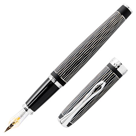 Diplomat Excellence A+ Wave Black 14K Gold Nib - Fountain [B]