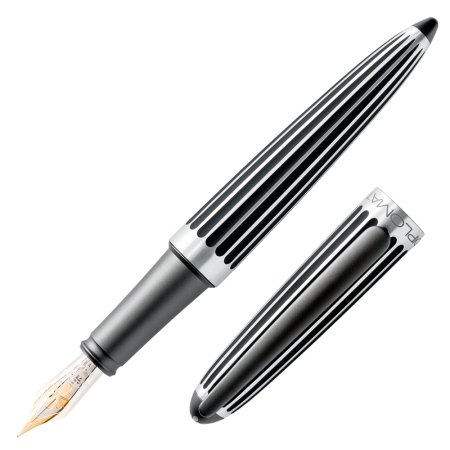 Diplomat Aero Stripes Black 14K Gold Nib - Fountain [B]