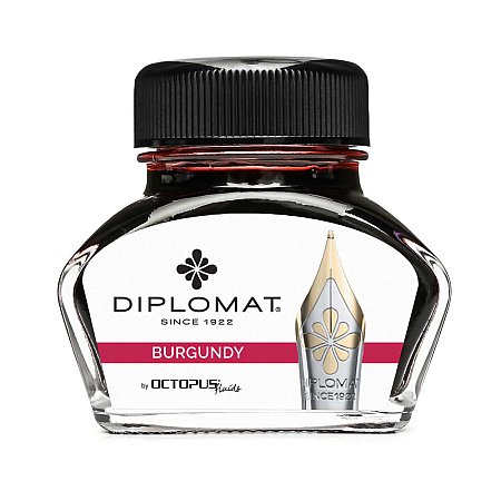 Diplomat Ink Bottle 30ml - Burgundy Red