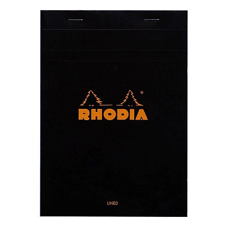 Rhodia Stapled Pad Black N°16 A5 (14,8x21cm) - Lined